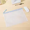 Bolsa de archivo transparente a4 bolsa de malla gran capacidad PVC impermeable bolsa con cremallera material para exámenes de estudiantes bolsa de almacenamiento al por mayor