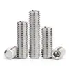 Tornillos de máquina de extremo plano de acero inoxidable 304, Tornillos prisioneros, Tornillos prisioneros hexagonales sin cabeza, Tornillos prisioneros M3M4M5M6