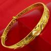 Pulseira Vietnamita de Ouro Areia Palavra de Bênção Peixes Empurre-puxe Face Larga Dragão e Fênix Chuva de Meteoros Brilhante Pulseira Feminina Pulseira Brilhante Pulseira