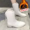 Botas Chelsea Apontadas para Mulheres 2025 Novo Estilo Corte em V Botas Western Cowboy Primavera e Outono Botas Finas Curtas de Verão para Mulheres Baixas