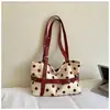 Bolsa de Grande Capacidade para Mulheres 2026 Nova Moda Bolsa Tote de Bolinhas para Trabalho e Deslocamento, Bolsa de Ombro Casual Estilosa e Personalizada