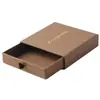 Caja de Regalo Negra con Foil Dorado de Papel Kraft Extraíble Hecha a Medida con Asa de Cuerda de Yute Caja de Empaque Tipo Cajón Caja de Joyería Vintage Hecha a Medida
