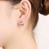 Aretes 2024 Nuevos de Moda para Mujer Aretes de Corona de Plata Esterlina Aretes Elegantes de Verano Japoneses y Coreanos Aretes de Celebridad de Internet Aretes
