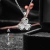 Collar Trébol de la Suerte para Mujer Plata de Ley S925 Estilo Ins Lujo Ligero Moda Combinable Sentido del Diseño Cadena Clavícula