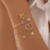 Joias Transfronteiriças Europeias e Americanas Retrô Folha Enrolada Pulseira Vazada Geométricas Redonda Triângulo Pulseira Atacado