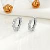 Pendientes de Cuentas Redondas Distintivas de Plata Esterlina S925 Joyería de Temperamento Nicho Sentido Avanzado Clip para la Oreja con Cuentas Hebilla para la Oreja de Moda para Mujer