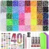 Caixa Colorida Ab com 40 Compartimentos, 3mm, Fundo Plano, Pedras de Resina para Unhas, Strass, Hot-Selling da Amazon, Kit de Acessórios para Nail Art DIY, Atacado