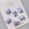 Nuevos accesorios de cuentas sueltas acrílicas de color macarrón para hacer tú mismo, pequeños accesorios para el cabello de conejo fresco, collar, cadena para teléfono móvil, lote de material