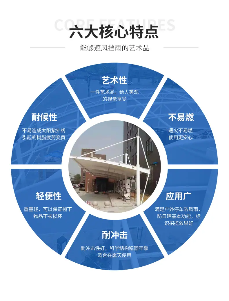 拉杆式七字型停车棚