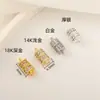 Hebilla Magnética al por Mayor Chapada en Cobre Oro Real de 18K Conexión Cilíndrica Completa Hebilla de Acabado DIY Collar Pulsera Joyería Hebilla Magnética