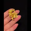 Nuevo Estilo Chino Antiguo Oro Brillante Diamante Carpa Collar Retro Lujo Ligero Gama Alta Exquisito Pez Dorado Colgante Collar