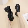 Mocasines de plataforma de tacón alto, zapatos de vestir sencillos para mujer, nueva colección de otoño estilo coreano, estilo preppy, zapatos JK británicos, que aumentan la altura
