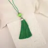 Cuerda para Colgar de 8 cm con Borlas de Cuentas, Camino de Mesa, Accesorios de Colgante de Abanico, Adornos Colgantes Decorativos, Accesorios de Borla con Broche de Langosta