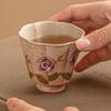 Taza Maestra de Cerámica Firestone Azul y Blanca, Taza de Cata de Té, Nuevo Estilo Chino Juego de Té Kung Fu para Uso Doméstico, Taza de Té Pequeña, Taza de Flor de Ocho Pétalos Alta para Mujer