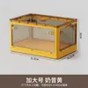 Caixa de Armazenamento Dobrável para Roupas e Colchas, Caixa de Armazenamento Plástica Transparente Doméstica com Rodas, Caixa de Armazenamento de Brinquedos e Lanches com Cinco Portas