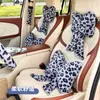 Almofada de Pescoço para Encosto de Cabeça de Carro com Estampa de Leopardo Transfronteiriça Almofada de Carro Confortável de Pelúcia de Inverno Acessórios de Interior de Carro
