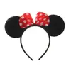 Día del Niño Actuación Orejas Negras Accesorios para el Cabello Diadema Cabeza de Mickey Mouse Diadema Lazo de Minnie Aro para el Cabello de Mickey