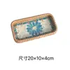 Bandeja Rectangular de Concha de Ratán Vietnamita para Frutas, Bandeja para Sala de Estar, Comedor, Cesta Organizadora de Almacenamiento de Lujo Ligero