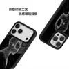 Líneas de boceto en blanco y negro Spider-Man Manzana 18pro Funda para teléfono iPhone16 A prueba de caídas Agujero grande Funda de vidrio Al por mayor