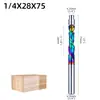 Cuchillo de recorte compuesto multicolor, broca de fresadora de aleación sólida para carpintería para recorte de tablero de densidad y tablero multicapa, recortadora y máquina de grabado