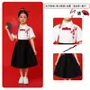 Trajes de Performance Coral para o Dia das Crianças Estilo Chinês Trajes de Performance para Reunião Esportiva de Meninos e Meninas Recitação de Poesia Estilo Chinês