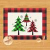 Novo jogo americano de mesa de Natal Papai Noel alce atmosfera de feriado placemat decorativo tapete isolante pode ser entregue em nome de uma peça
