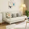 Sofá modelo nuevo 2026 para dormitorio, sala de estar de apartamento pequeño, sofá pequeño de tela para dos o tres personas, sofá perezoso para casa de alquiler