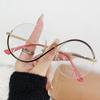 Gafas de Mujer Metálicas Planas de Alta Gama, Nueva Moda y Elegantes, Montura Versátil y Moderna, Gafas Europeas y Americanas