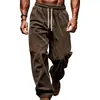 Comércio Exterior Transfronteiriço Venda Direta da Fábrica Calças Casuais Masculinas Calças Jogger Largas Calças de Moletom Esportivas Calças Longas Versáteis Venda por Atacado