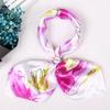 Promoção de Fábrica Lenço Estampado Fashion Pequeno Lenço de Seda Lenço Quadrado Feminino Coreano Princesa Joker Fino 50X50 Faixa de Cabelo Tendência