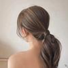 Diadema de Peluca Nuevo Estilo Banda Elástica Anillo para el Cabello Cola de Caballo para Mujer Como Cuerda para el Cabello Alta Elasticidad Cubierta de Cuero Tocado Horquilla Mezcla