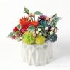 Diadema de flor artificial base Mori accesorios DIY ramillete sombrero de paja mar de flores bola de espinas de erizo de mar ramo pequeño material planta de simulación