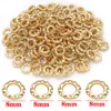 Cobre Chapado en Oro Espaciadores Gruesos de Plata Cuentas con Agujero Grande Cuentas Colgante Pulsera DIY Collar Accesorios de Joyería