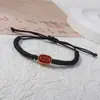 Pulsera trenzada de nudo de oro para pareja, para el año de nacimiento, atrayendo riqueza y fortuna, cuerda roja rica y caprichosa, cuerda negra, pulsera para estudiantes de lugar escénico