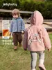 [Nuevo 2 artículos 15% de descuento] Sudadera con capucha de felpa Jerry Baby para niños y niñas, cálida, 3 prendas para niños