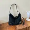 Bolsa de mano tipo tote de gamuza mate 2026, gran capacidad, estilo vintage, bolso de hombro tipo cubo, bolso de hombro casual y relajado, bolso grande