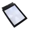 Lupa portátil moldura preta superfície macia A4 leitura idosos portátil PVC Fresnel 3 vezes