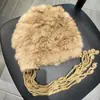Sombrero de Felpa para Mujer con Orejas de Conejo Protectoras y Circunferencia de Cabeza Grande, Tejido a Crochet Hecho a Mano para Otoño e Invierno, Adelgazante, Cálido, Suave y Engrosado