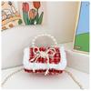 Ano Novo saco pequeno vermelho Pearl bolsa infantil menina desenhos animados Chanel estilo Ano Novo saco mensageiro dinheiro da sorte