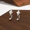 Pendientes de Estrella Explosiva con Diamantes Brillantes de Plata 999 para Mujer Modelo Popular Nuevo 2026 Pendientes Únicos Hermosos de Gama Alta de Lujo Ligero para Mujer