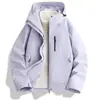 Jaqueta Camuflada Três em Um Feminina Conjunto de Duas Peças com Lã Removível Masculina Roupas de Montanhismo Corta-Vento Impermeável para Exterior Jaqueta de Trabalho