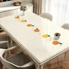 Envío Gratis en Puntos Mantel Impermeable a Prueba de Aceite Sin Lavado Anti-quemaduras Vidrio Suave Mantel para Mesa de Comedor Sentido de Lujo Ligero Mantel para Mesa de Café