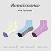 Calcetines Renacentistas para Mujer Verano Calcetines de Barco Finos de Corte Bajo Transpirables Combinación de Colores Simple Estilo Deportivo Calcetines Combinables