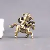 Adornos de Latón con Motivo de Caballo, Doce Accesorios de Caballo del Zodiaco, Billetera de Cobre y Colgantes para Teléfono con Hilo Rojo Estilo Antiguo