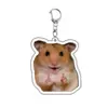Diseño en CapasLlavero Acrílico de Doble Cara para Mascotas Colgante de Expresión Rana Perro Gato Creativos Accesorios