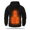 Suéter con Forro Polar Caliente con Calefacción USB para Hombre, Ropa Casual Cálida para Exteriores, Suéter con Capucha de Calefacción Eléctrica