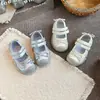 Tênis Feminino 2026 Verão Nova Moda Sapatilha Mary Jane de Malha Sapatos Casuais Rasos Respiráveis para Bebês Meninas