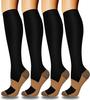 4 pares de calcetines deportivos de presión transfronterizos para mujer, calcetines de pantorrilla para saltar la cuerda, calcetines elásticos de compresión, venta al por mayor