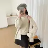 Camisola de cuello en V con un estilo simple y elegante, conjunto de dos piezas, cárdigan de punto para otoño e invierno, top para mujer, atuendo completo