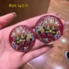 Colgante Pintado en Arena Roja Gao Pin Venta al por Mayor Cinabrio Natural Zakilam Diosa de la Riqueza Este Año Colgante de Collar Etiqueta Colgante